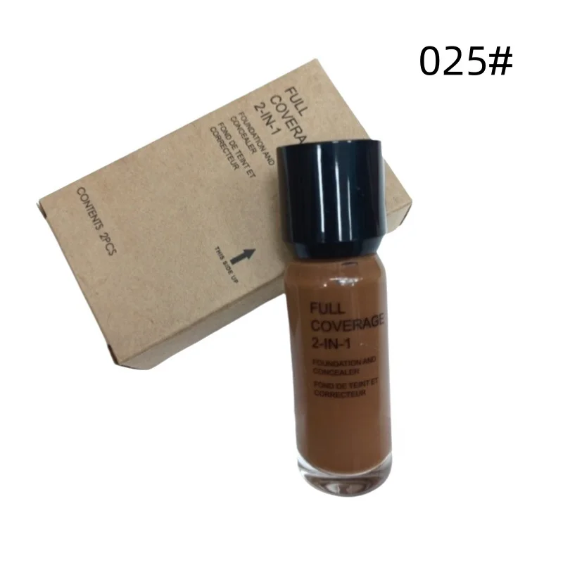 2-In-1 Foundation En Concealer Diep Vlees Kleur Vloeibare Foundation Make-Up Hydraterende En Voedende Tarwe En Bronzen Concealer