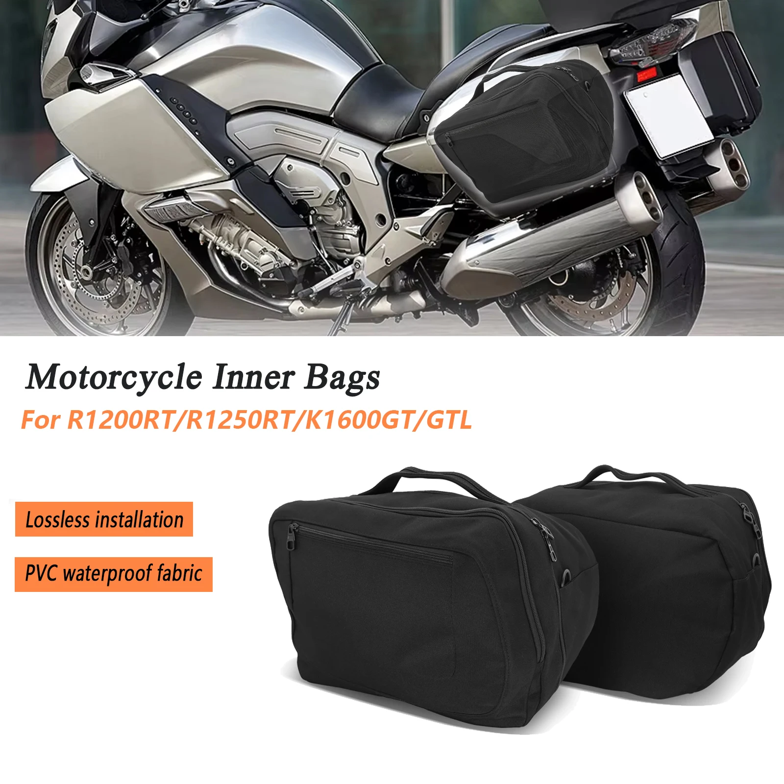 Inner Bags Motorcycle Tool Luggage Bag Saddlebag For BMW R1200RT R1250RT R 1200 1250 RT K1600GT K1600GTL K1600 GT GTL