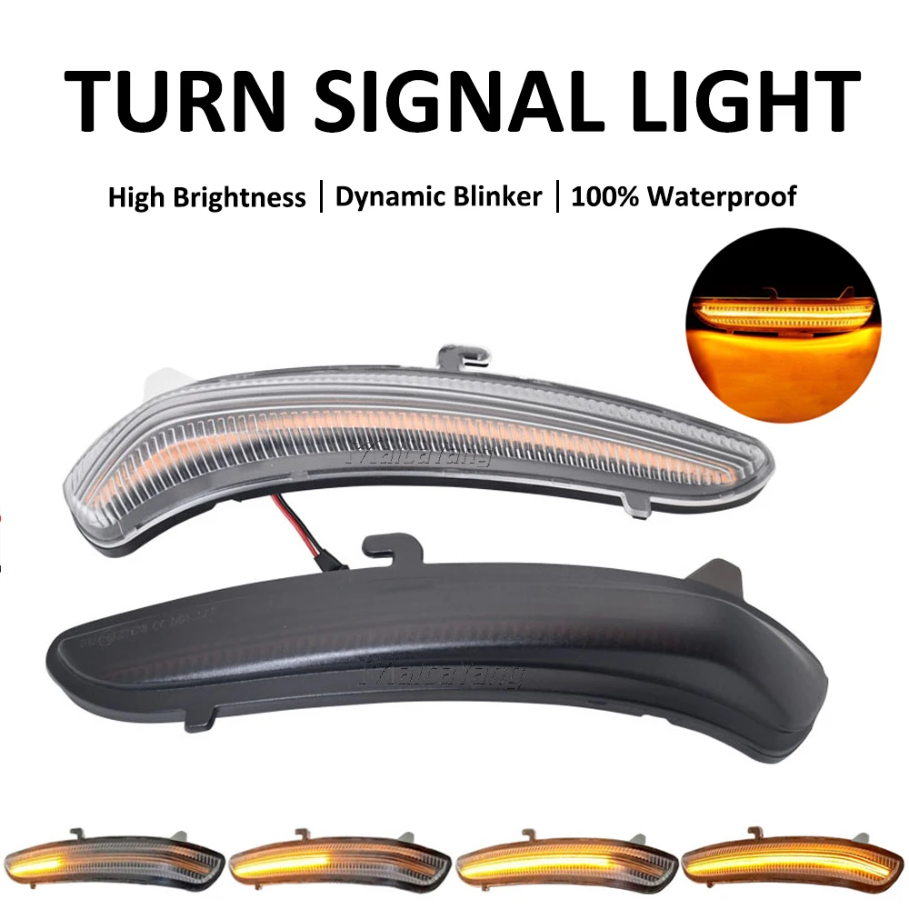 LED Dynamic Turn Signal Light For Peugeot 208 2008 2012-2020 Citroen C3 2016- Flashing Indicator Sequential Blinker Lamp