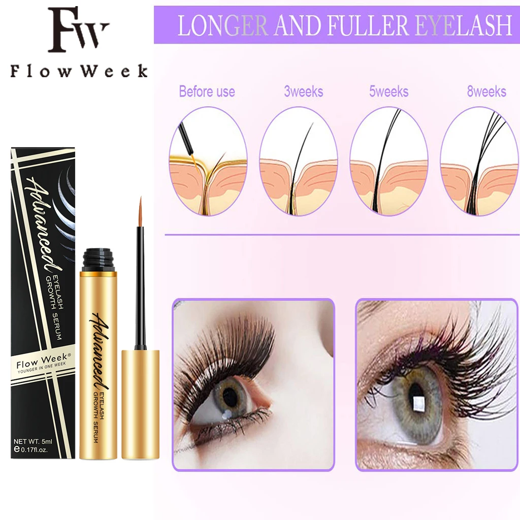 Flow Week Eyelash Growth Serum 5ml Lash Enhancing Serum Advanced Lash Enhancing Treatment Longer Fuller Thicker Lashes