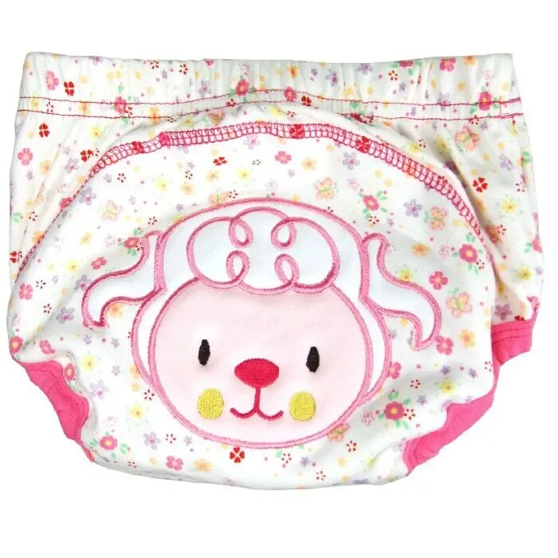 4pcs Dipers Mix Color Baby Training Diaper Reusable Nappy Washable Cotton Learning Pants 13-16kg