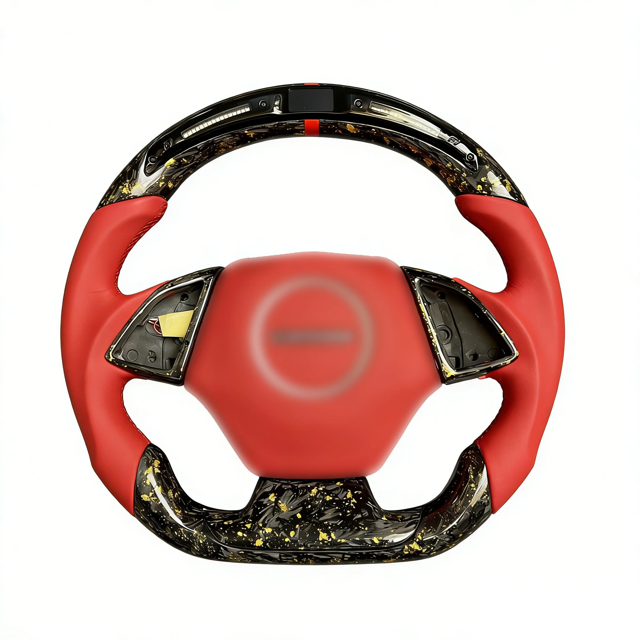 Hot Sell Customized Sports Style LED Forged Gold Flakes Carbon Fiber Steering Wheel for Chevrolet Camaro SS 2016-2024