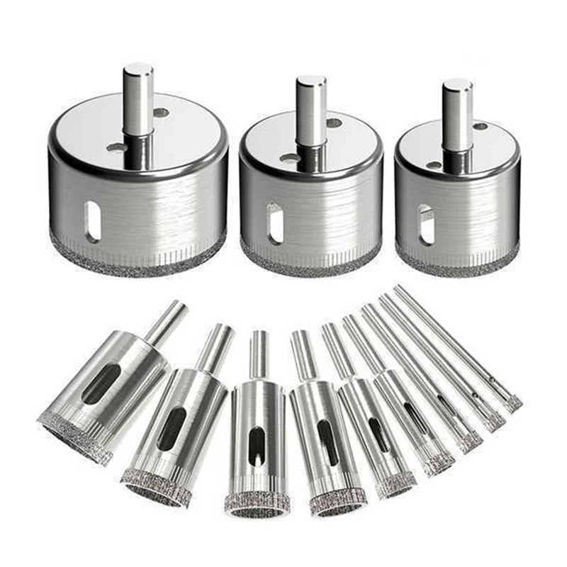 

Diamond Glass Drill Bit Set Diamond Marble Hole Opener Grinder Glass Hole Saw Drill Bit Extractor Durable Easy To Use
