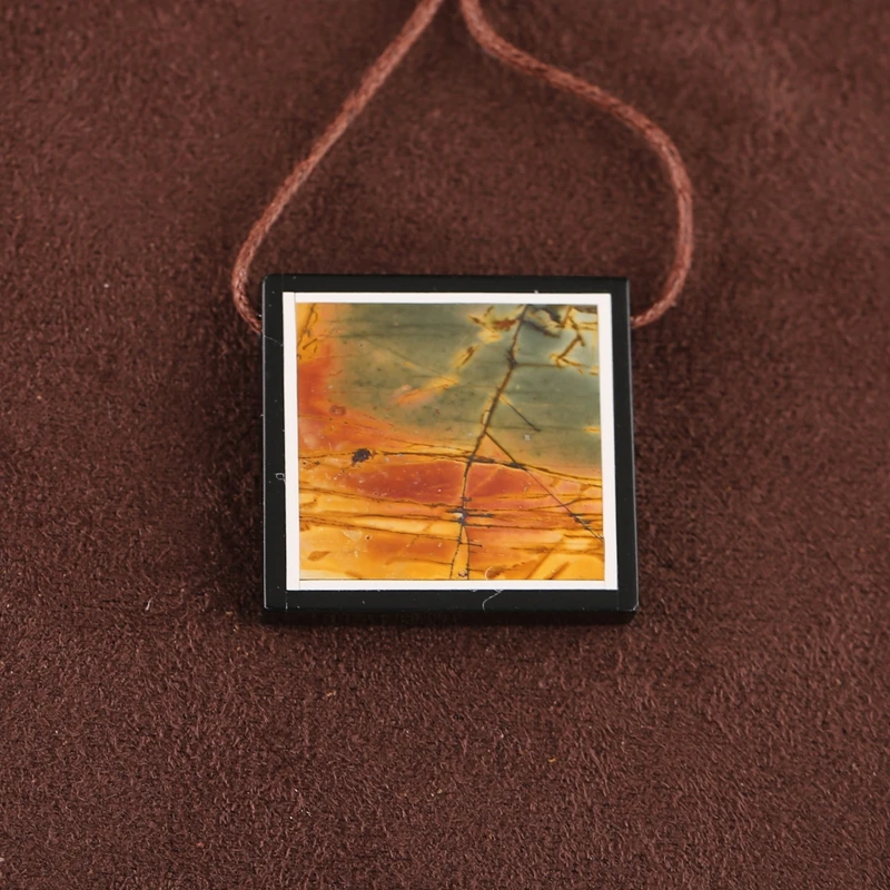 

Полудрагоценный натуральный камень, многоцветная яшма Пикассо, осилииан, кулон, бусина 28x26x5 мм, 9,8 г, модные ювелирные изделия, ожерелье, аксессуары