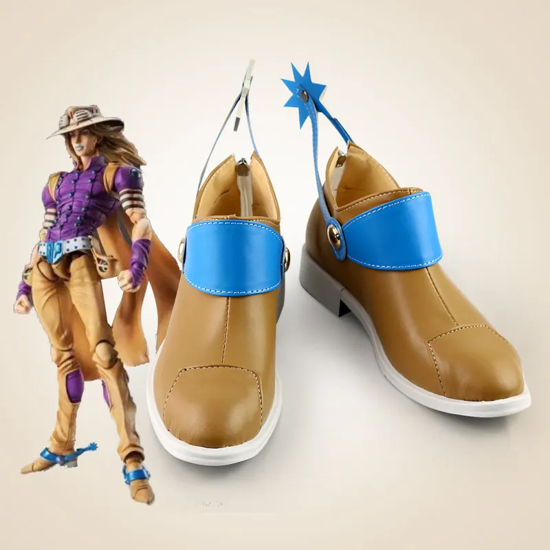 anime-game-cosplay-shoes-gyro-zeppeli-jojo's-bizarre-adventure-boots-halloween-costume-accessories-props-made