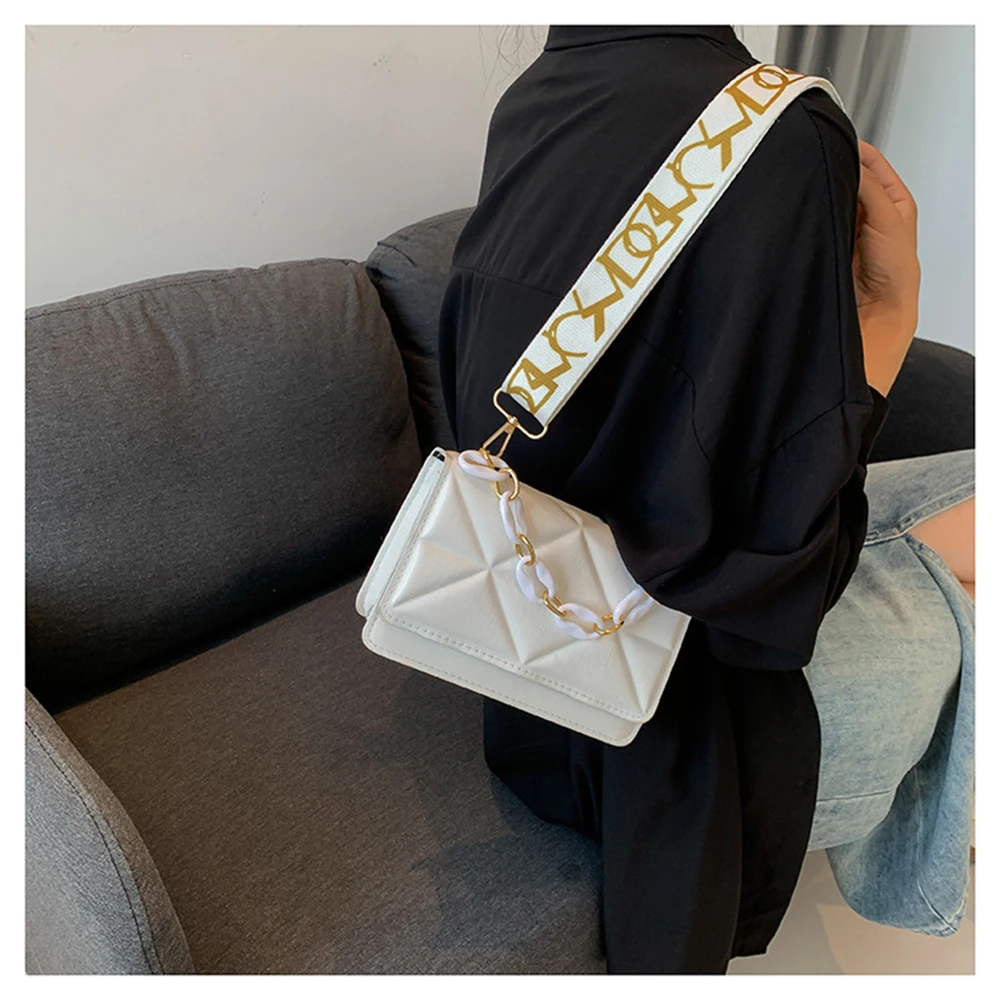 Women Stone Pattern Shoulder BagsPU Leather New Trend Crossobdy Bags Pink Handbags with Chains Shopper Clutch Cell Phone Purse