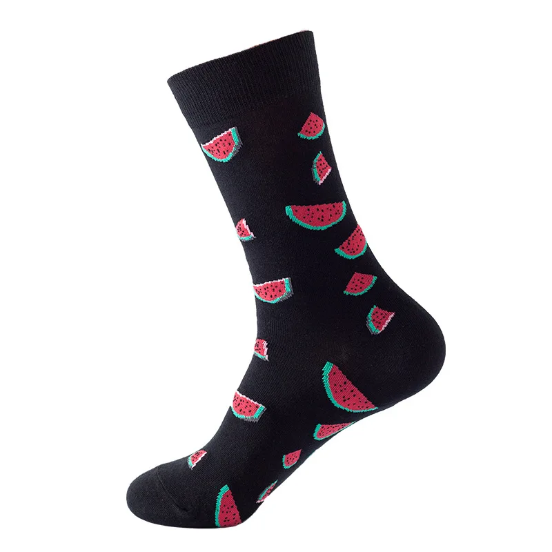 Japanese Harajuku Socks Women Korean Fashion Style Colorful Fruit Food Cherry Watermelon Banana Doughnuts Funny Socks for Girls