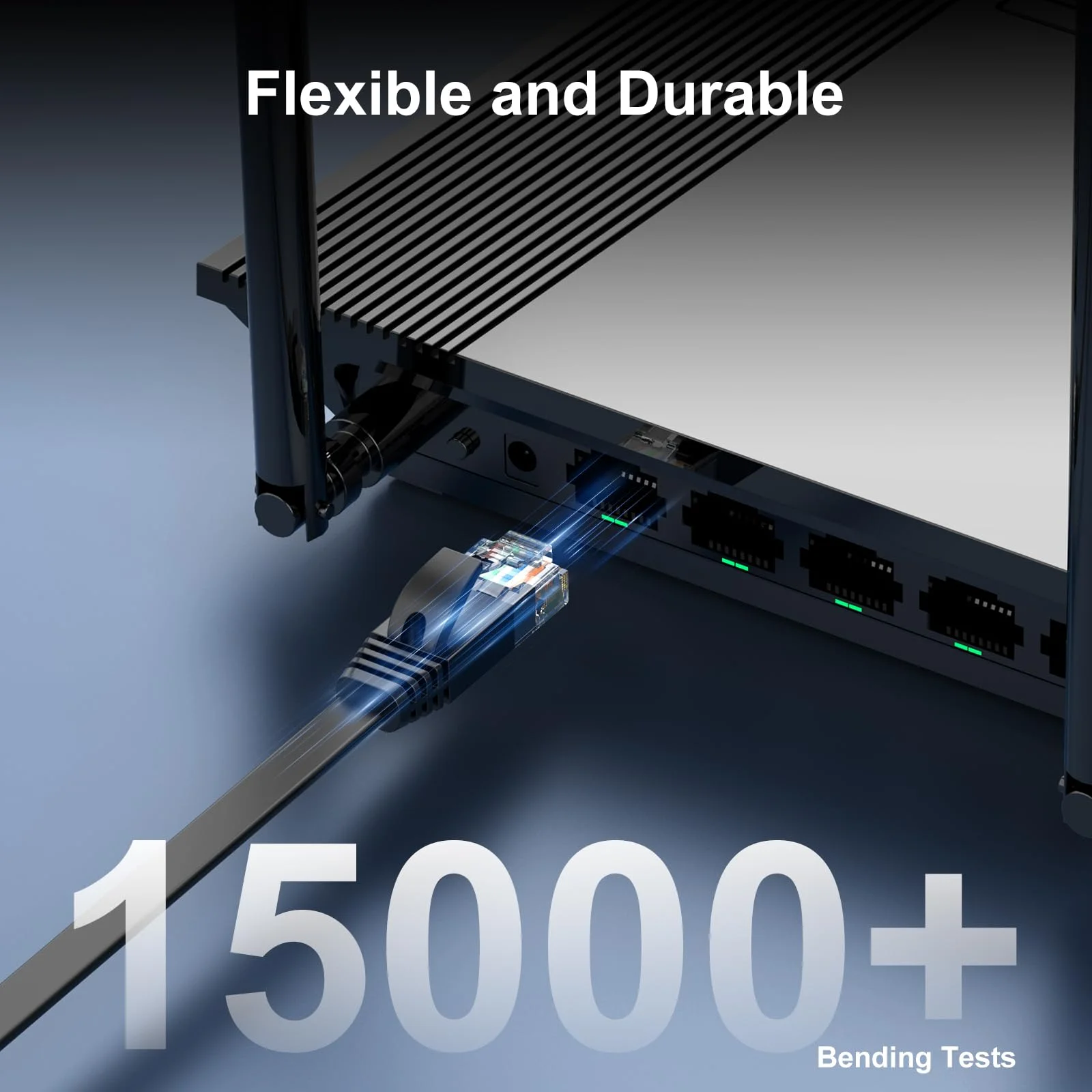 UNTES Cable Ethernet Cat6 Gigabit Cable de Internet de alta velocidad 1000Mbps Cable LAN de red blindado RJ45 para PC PS5 PS4 PS3 Xbox