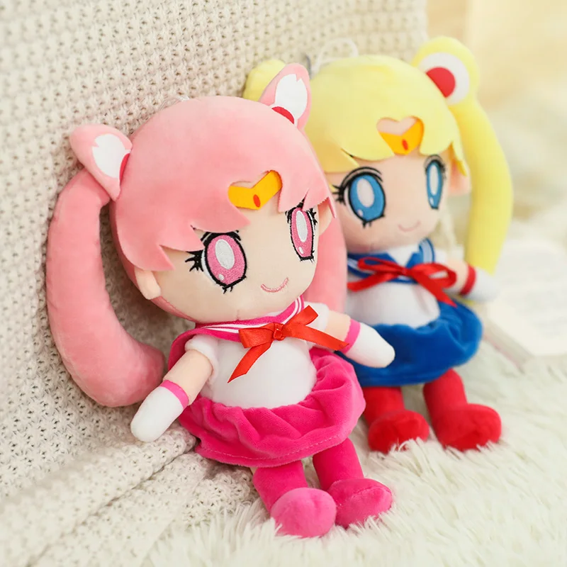 25Cm Kawaii Sailor Moon peluche Tsukino Usagi Moon Cat Moon Hare Girly Heart Chibiusas farcito Anime Dolls regali per bambini