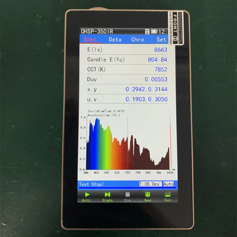 

OHSP-350IR 380 нм-1050 нм Спектрометр ИК-света МВт/см2 CCT CRI Lux Тестер Hopoocolor производитель