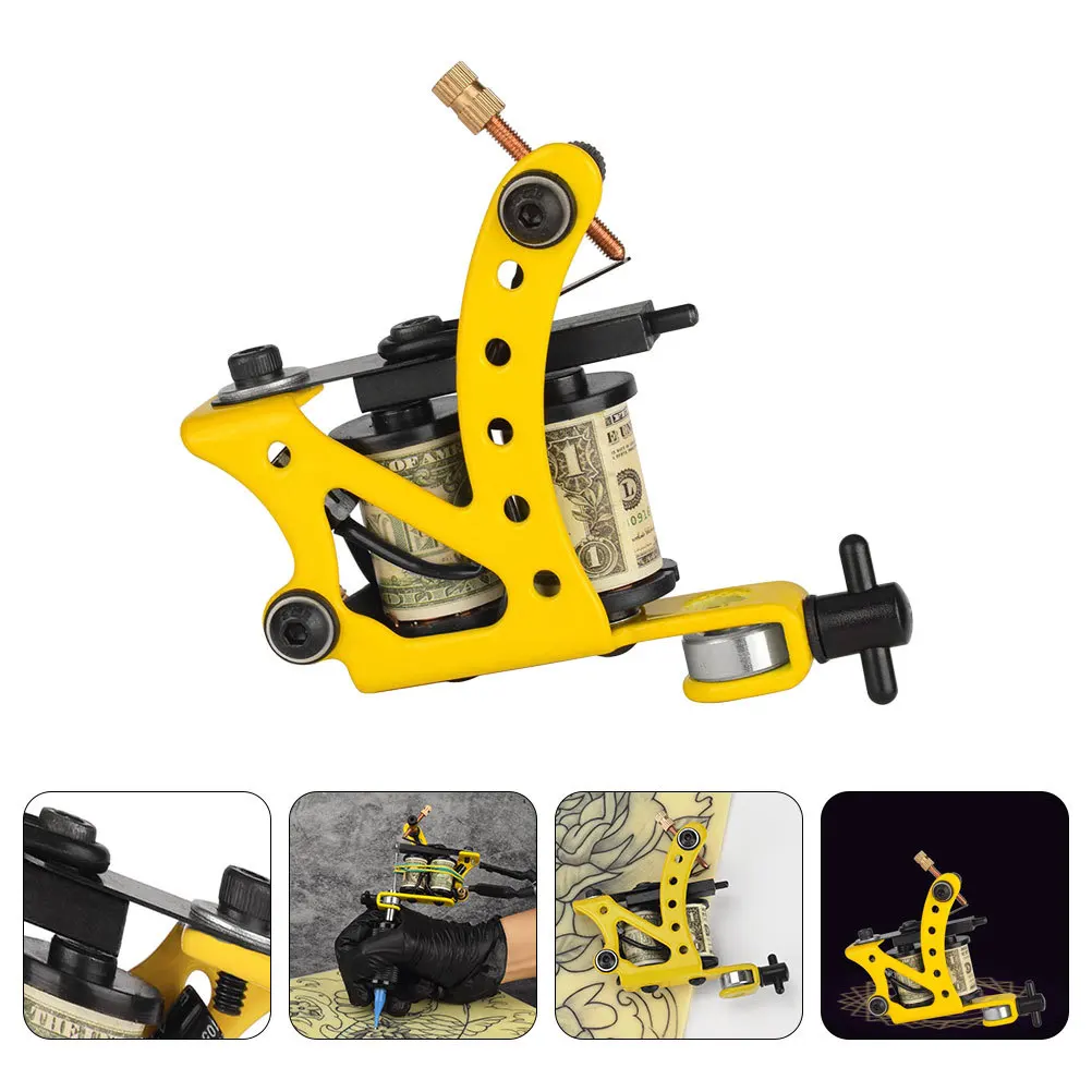 

Professional Coil Tattoos Machine Yellow Tattoos Liner Device Precisely Wound High-Grade Copper Wire Powerful Performance