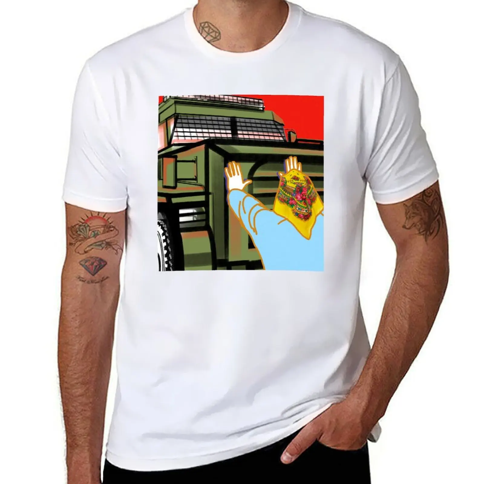 ¡Vino, detener! - Todos los procesos donados camiseta para hombre camisetas para hombre Camiseta divertida de algodón