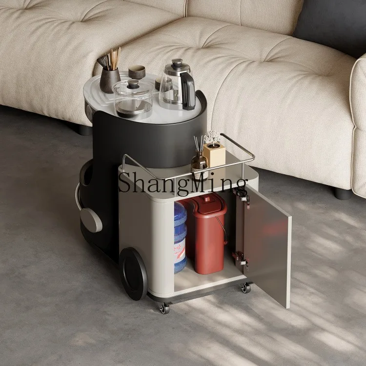 FG طاولة شاي متحركة مع غلاية طاولة قهوة على شكل خاص غرفة المعيشة شرفة عربة شاي طاولة شاي صغيرة
