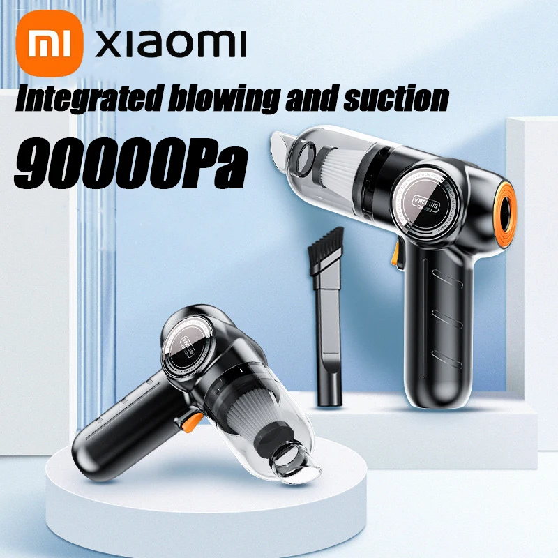 Xiaomi-Aspirador de pó portátil sem fio, carregamento tipo C, leve para limpeza de veículos, novo, 120W, 90000Pa, 3000mAh