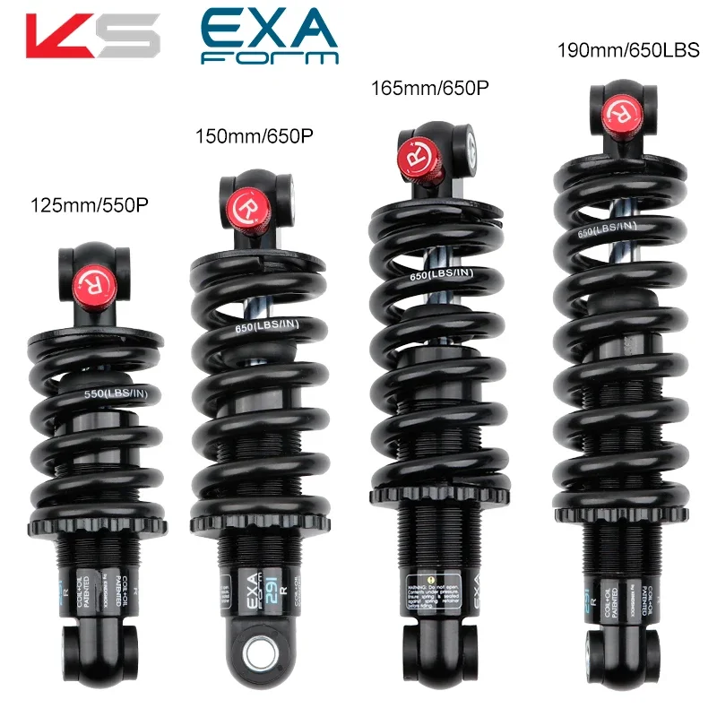 Original KS EXA 291R 125 150 165 190mm Spring Suspension MTB Electric Scooter Bike E-bike Bicycle Rear Shock Absorber