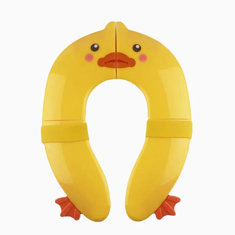 

Children Toilet 2024 New Small Yellow Duck Travel Home Portable Folding Toilet Pad Folding Toilet Seat Baby Toilet Training