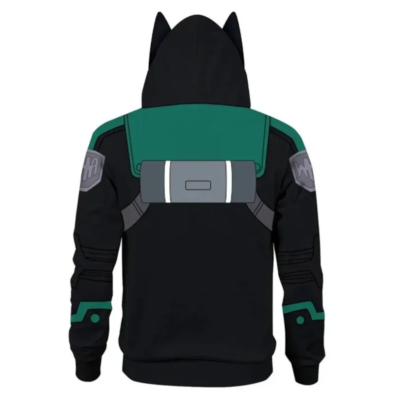 My Hero Academia 3D Hoodie Midoriya Izuku Dekuเสื้อชุดPulloverโรงเรียนวิทยาลัยเสื้อOuterwear Coatชุดเด็กผู้ใหญ่