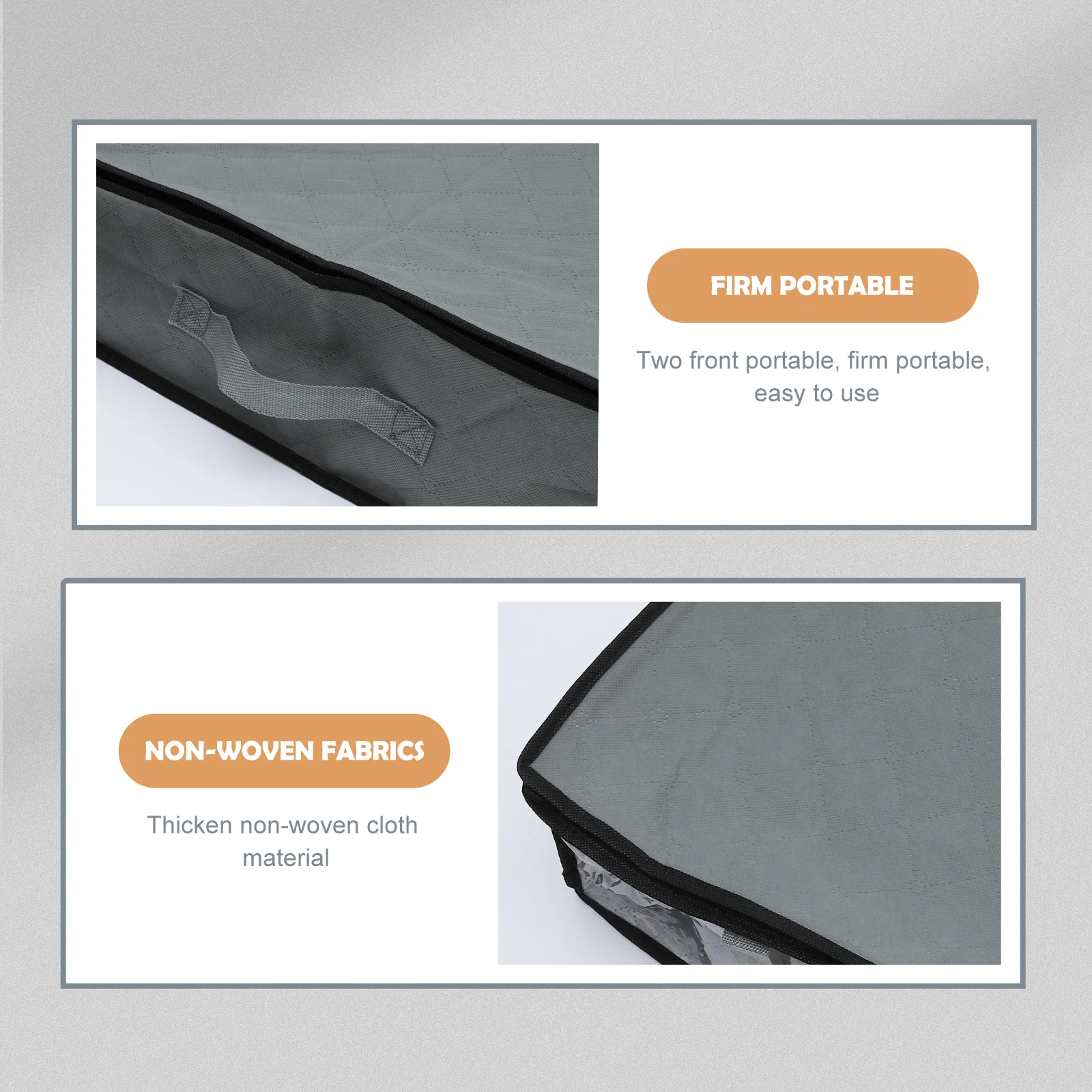 

2pcs Thickened Quilt Storage Bags With Clear Window Clothes Organizer Heavy Duty Home Storage Container Nonwoven Fabric