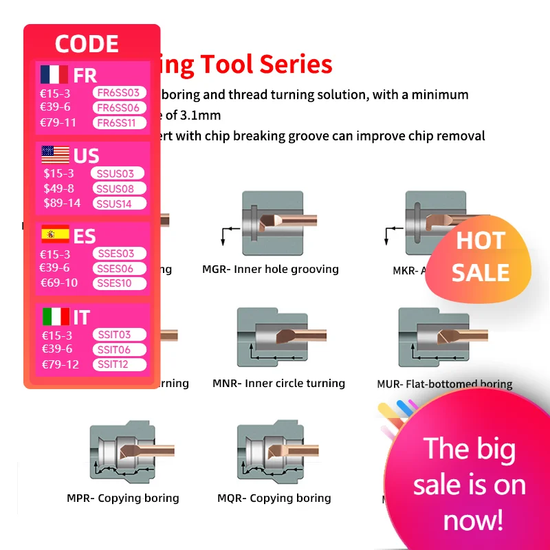 

MTR MNR Series Small Hole Boring Vibration Resistant Carbide Micro Bore Turning Tool Micro Alloy Turning Holder