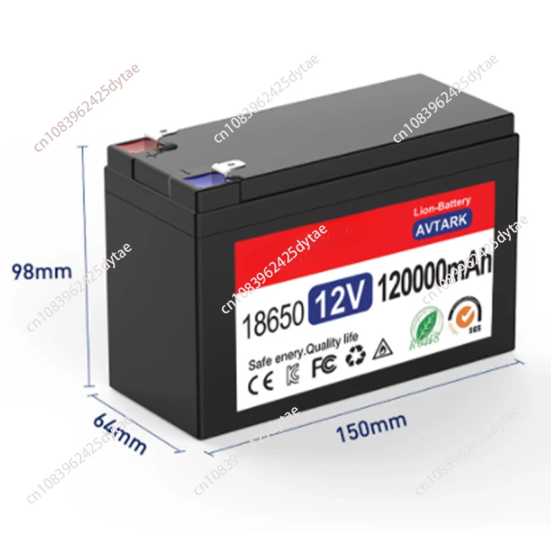 Brand new sprayer 12V 120Ah 3S6P volt built-in high current 30A BMS 18650 lithium battery pack for electric vehicle battery