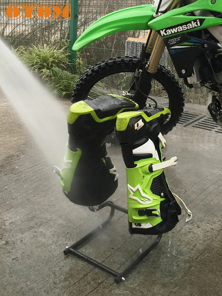 Motorcycle Boot Wash Stand Rack Adjustable Kickstand Foot Side Stand Cleaning Drying Rack Shelves Holder Frame Universal For KTM