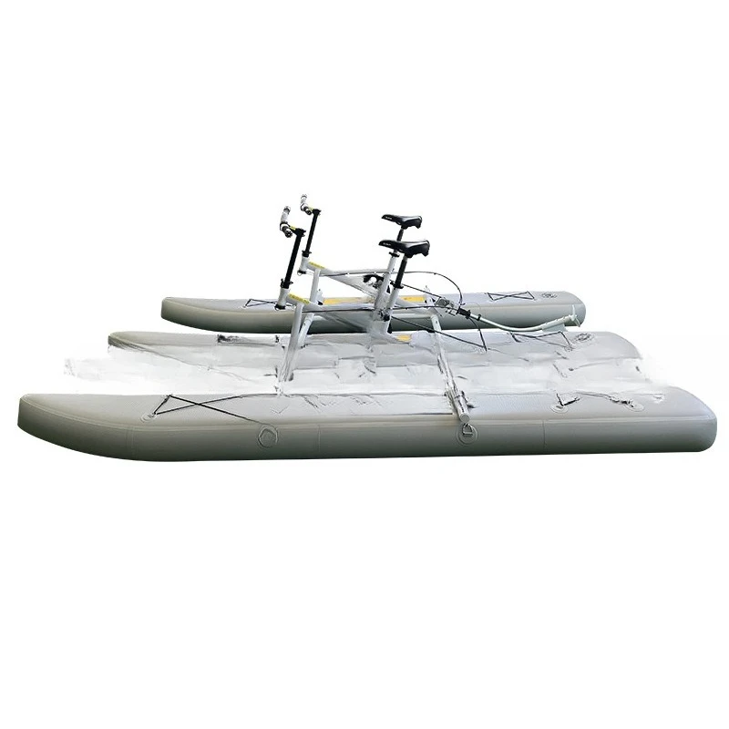 Double Inflatable Water Bike Pedal Bike Water Entertainment Cycling Attractions Boat Play Toys