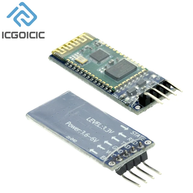 Przezroczysty moduł portu szeregowego Bluetooth Bezprzewodowa komunikacja portu szeregowego HC-06 Slave Bluetooth DIY HC06 z płytą bazową