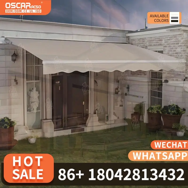 

Motorized Retractable Aluminum Awnings for Outdoor Patio and Balcony Sun and Rain Cover in European Regions Retractable Awning