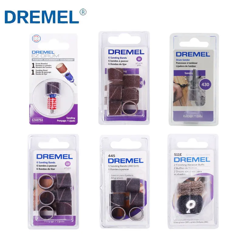 Dremel ez Lock Lixa Banda Mandril Tambor Mandril Acabamento Abrasivo Flapwheel Mudanças de Acessórios Mais Rápidas