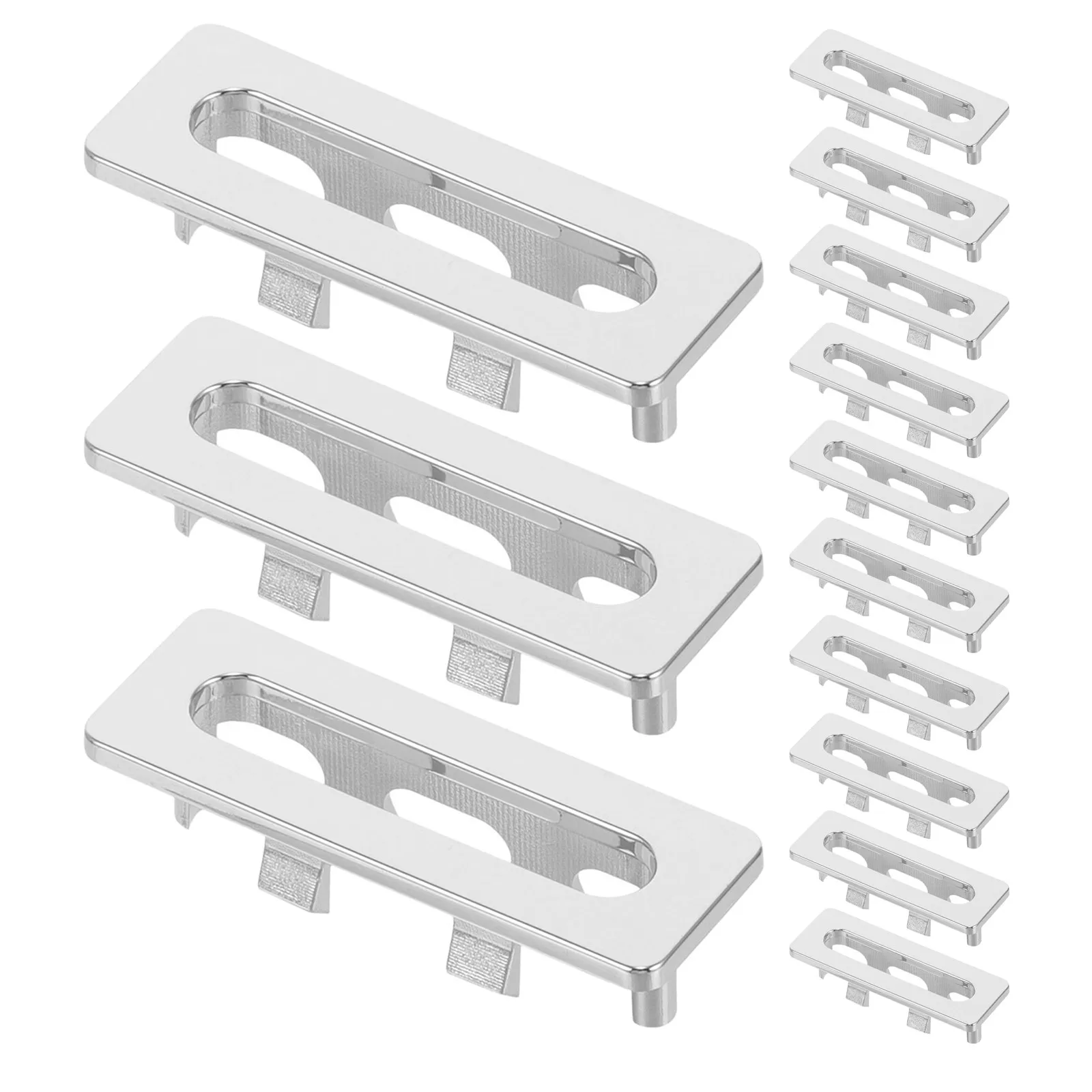 

20Pcs Bathroom Sink Overflow Trim Cover Rectangle Basin Insert 2.36x0.75 in Drain Hole Ring for Kitchen Wash Basin