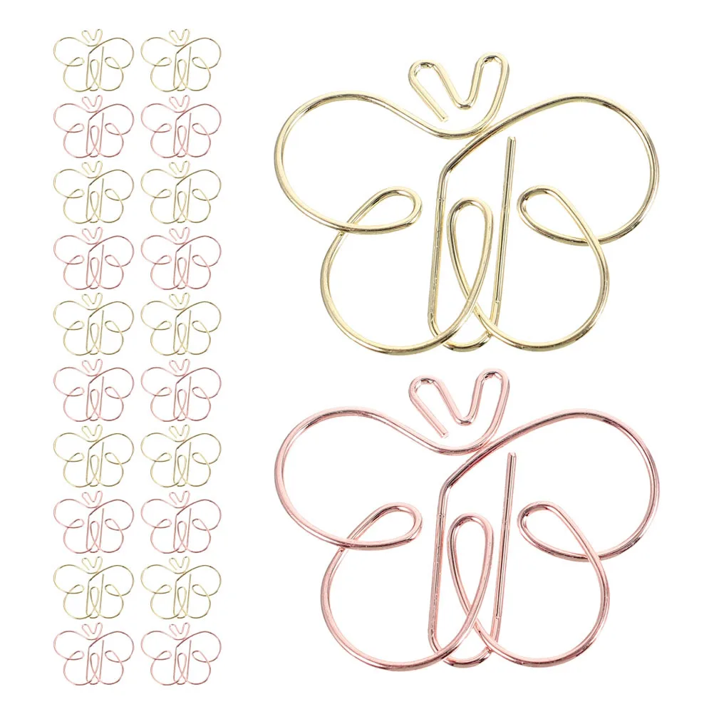 30Pcs Decorative Butterfly Paper Clips Artistic Design for Documents Journals Travel Portable Versatile Cute Paper Clips
