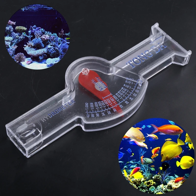 Hydrometer for Aquarium Accurate Automatic Salinity Meter Salinometer for Brackish and Reef Salt Marine Aquariums