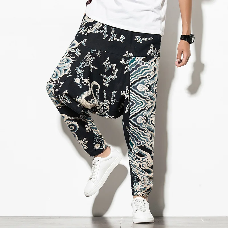 Pantalon Homme En Lin Et Coton – Coupe Ample, Taille élastique Haute, Style Japonais – Léger, Respirant, Parfait Pour L'été Et La Plage – Du S Au 5XL