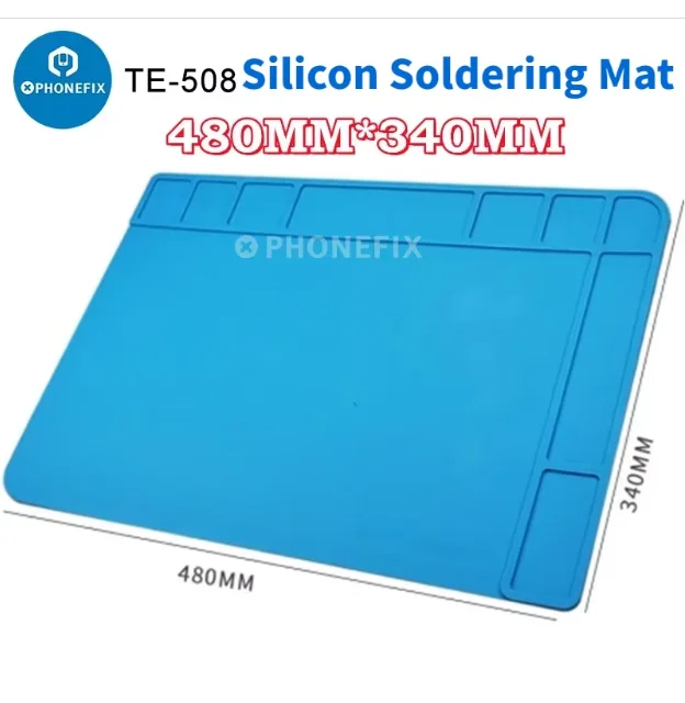 Tapete de silicone antiestático esd, resistente ao calor, almofada de trabalho para pistola de ar quente, estação de solda, reparo, plataforma de dessoldagem