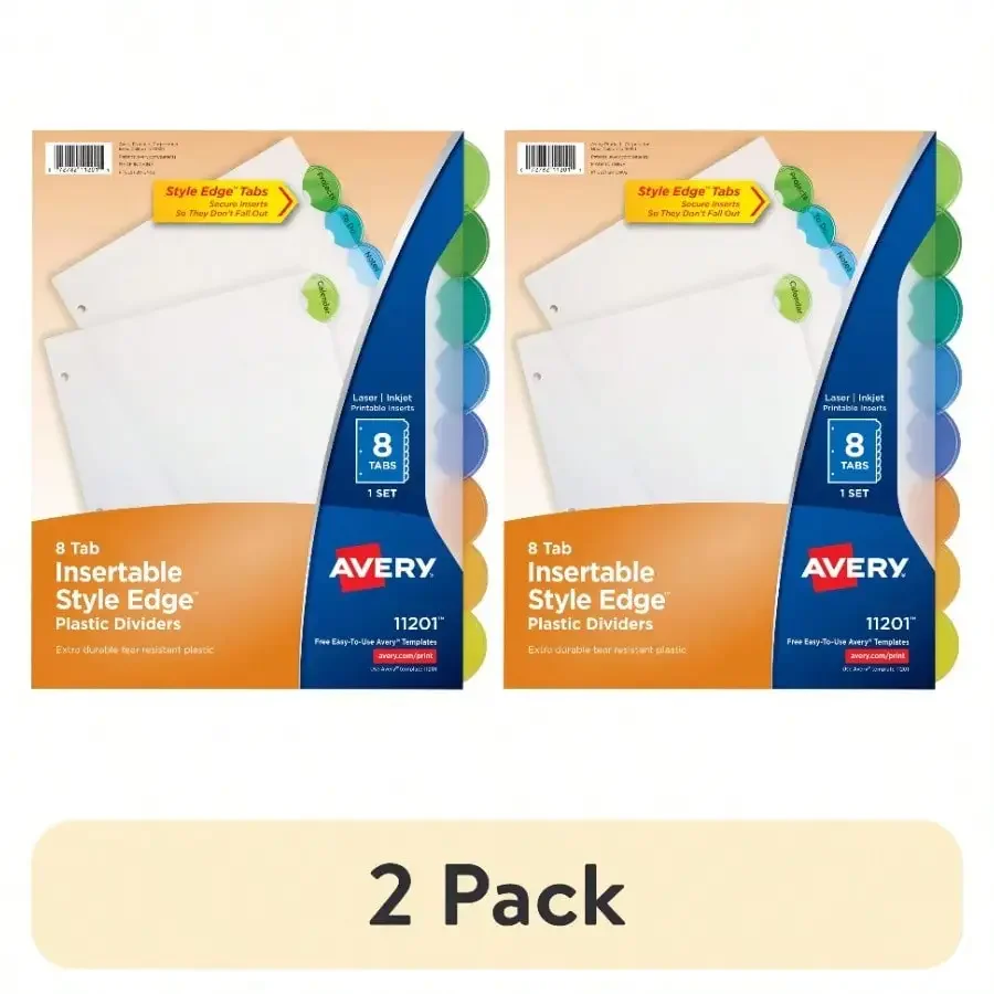 

Printable Insertable Dividers 8-Tabs, Multicolor Index Tabs for A4 Binder, School Office Supplies