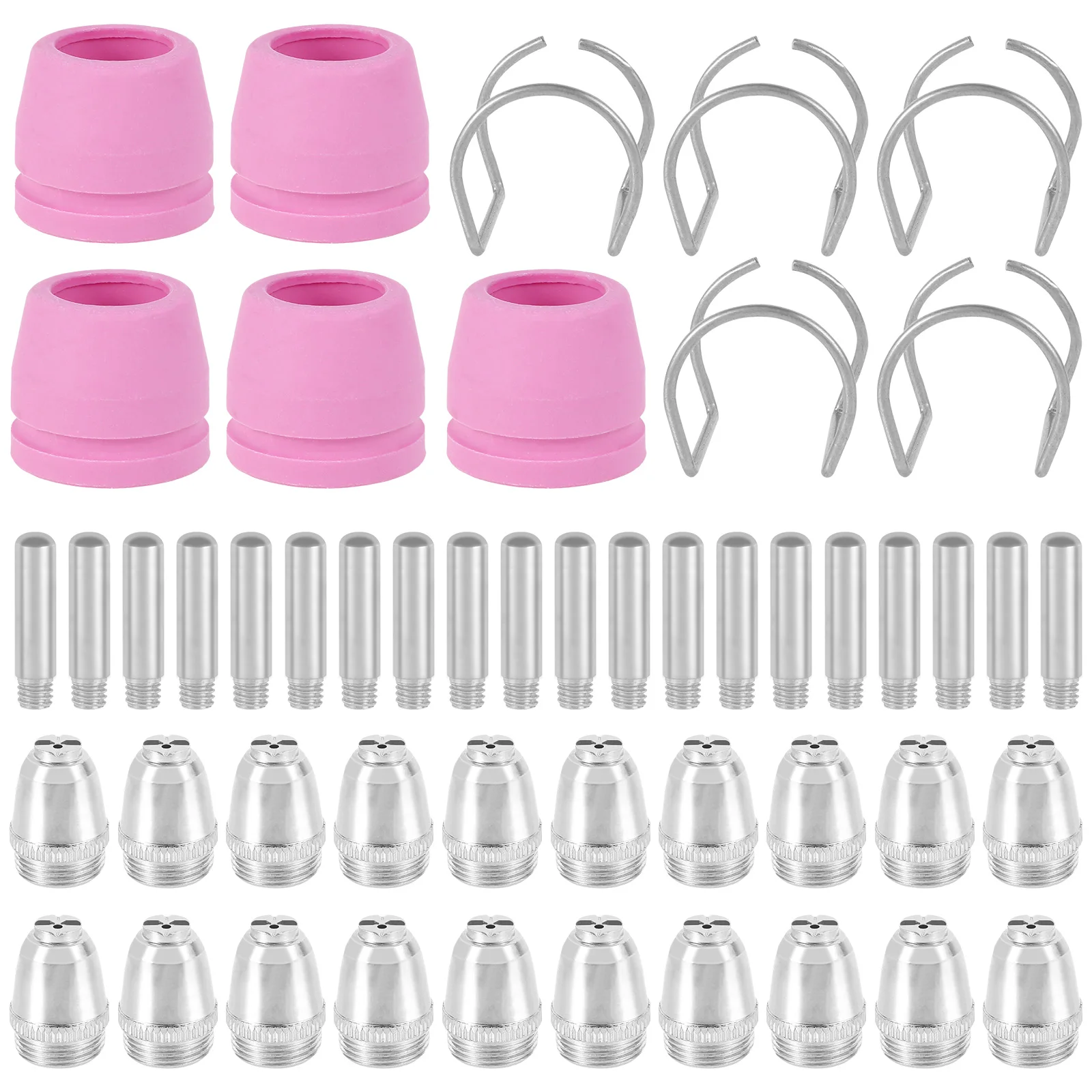 

50Pcs Nozzles Tip Consumables Kit Compatible with AG-60 Metal Cutting Torch Nozzles Tip Set with 5pcs Protective Covers 20pcs