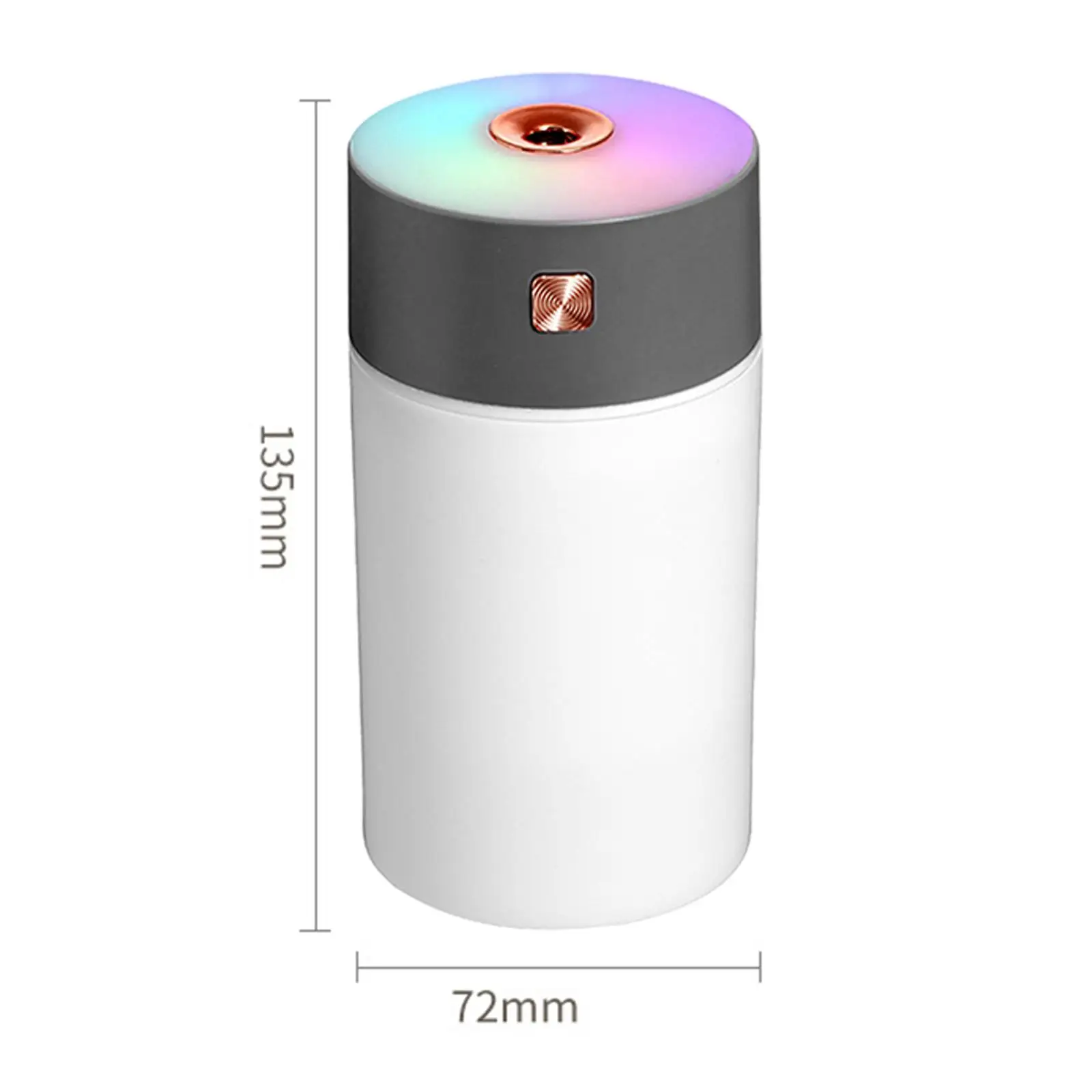 Mini Car Air Humidifier with Colorful Lights Portable for Desktop Study Room