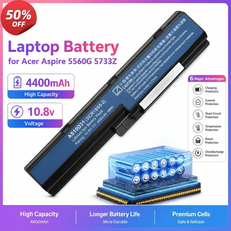 AS10D31 Battery for Acer Aspire 5560G 5733Z 4741 AS10D3E AS10D41 AS10D51 AS10D81 AS10D73 AS10D61 AS10D71