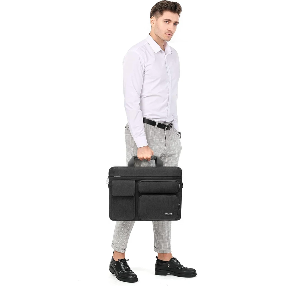 Torba na laptopa MOSISO do MacBooka 13 14 15 16 17,3 cala Pokrowiec na laptopa Wodoodporny Duża pojemność ASUS Lenovo Dell Huawei — zdjęcie produktu 5