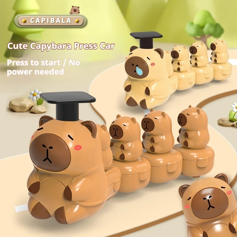 

Capybara Press Train Cartoon Cute Anime Animal Shaped Toy No Battery Needed Press Go For Boys Girls As Gift And Collection