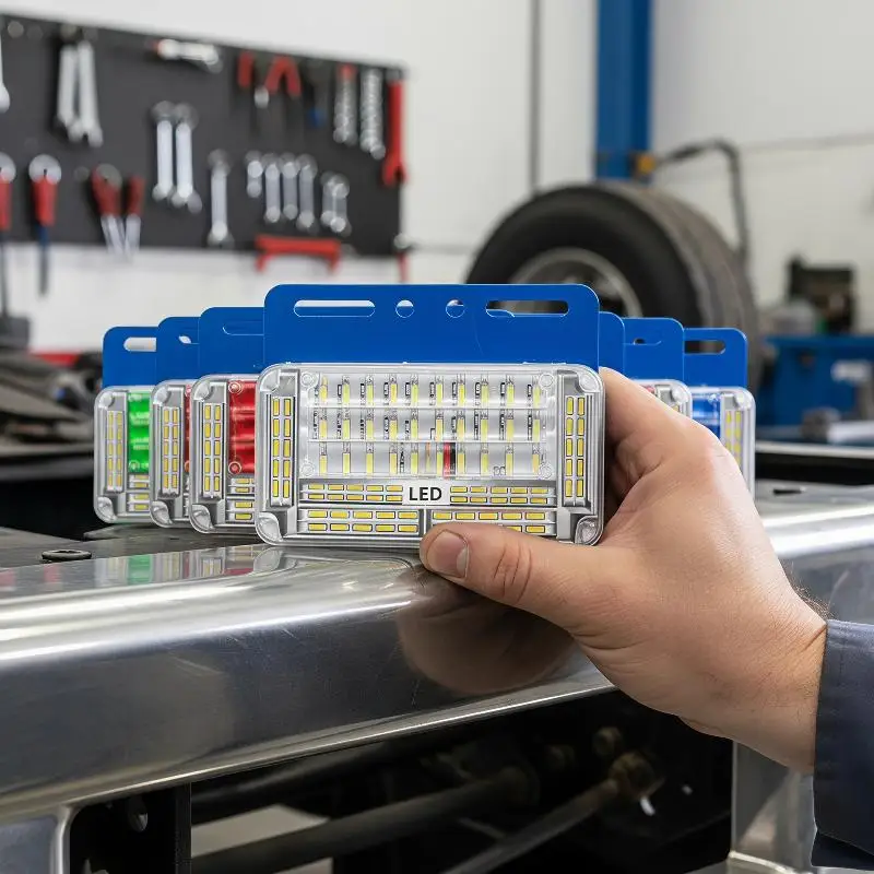 LED Truck Side Light 7 Rows Super Bright Low Power Consumption for Logistics Truck Long Haul