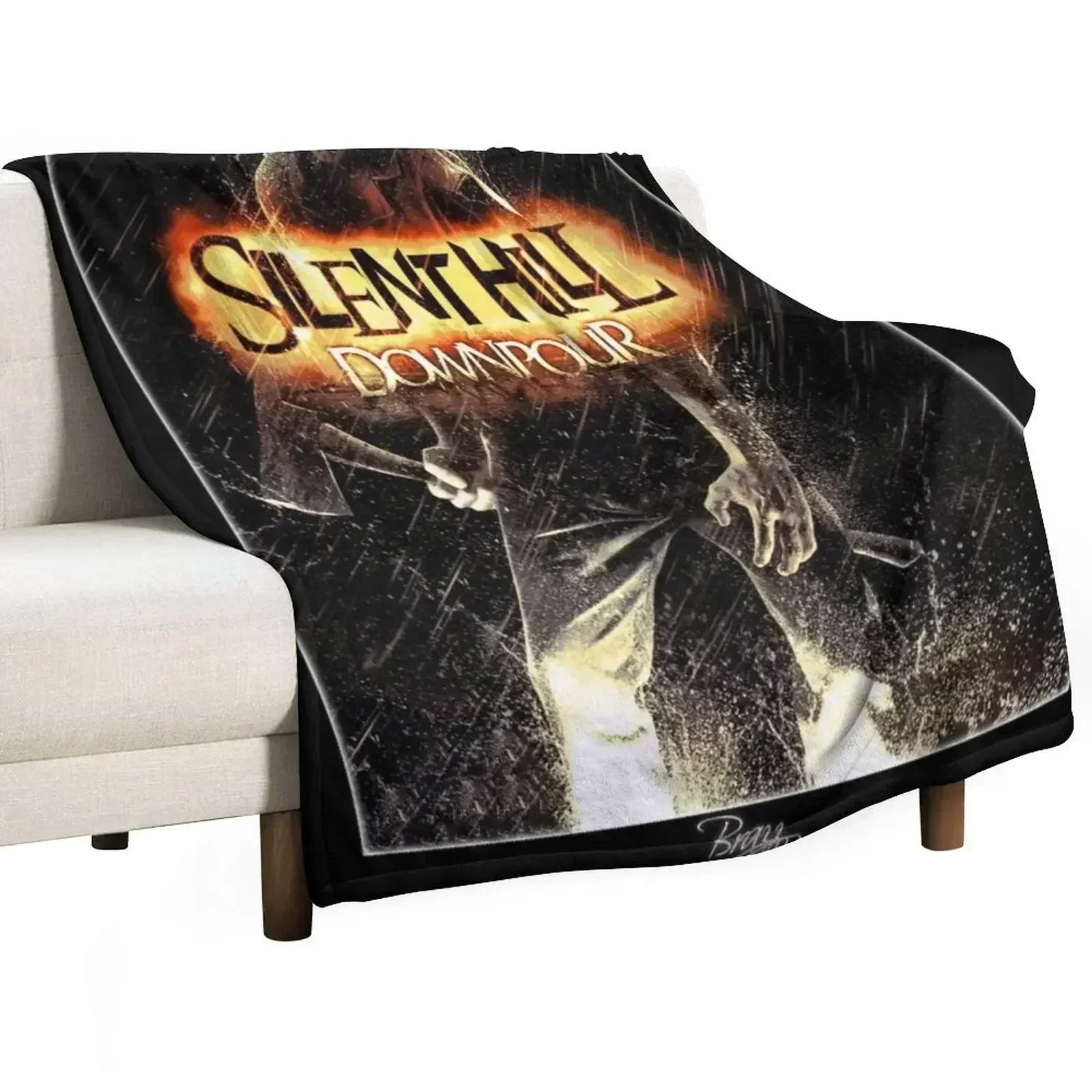 

Silent Hill DownPour - Box Art Cover (Original) - Brazz Throw Blanket Shaggy Furry Soft Blanket for Bedroom Living Room