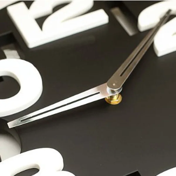 

Creative Round Wall Black Hollow-Out 3D Big Digits Modern Art Clock For Home Office Decor Round Wall Clock Large