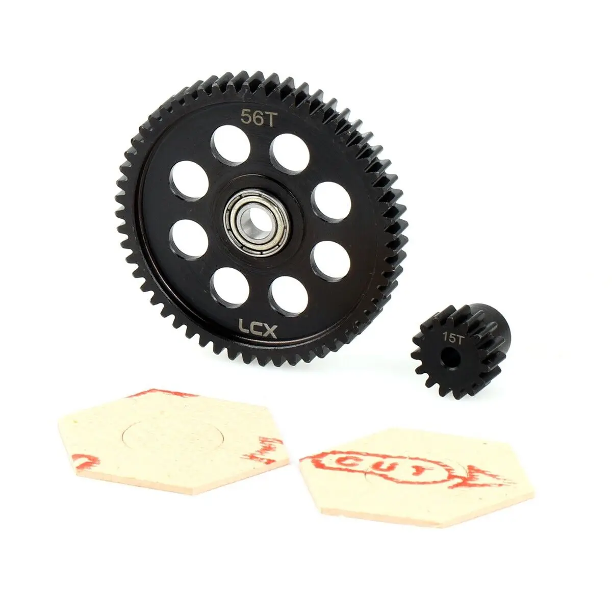 LCX Racing 1/10 RC Crawler Hard Steel 32P 56T Spur Gear w/ 15T Pinion Gear for Axial RR10 Yeti 90048 Upgrades Parts Accessories