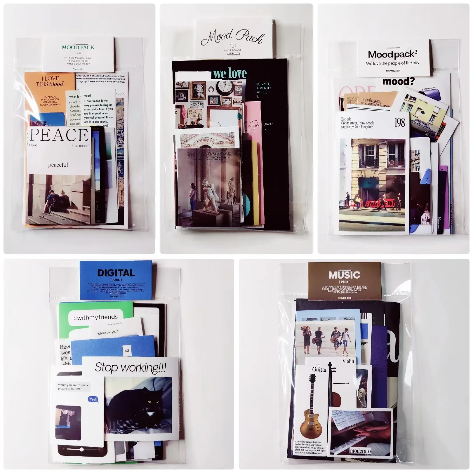 الكورية Moodpack نفس النمط مذكرات ملصقات OAB ملصق حزمة الجملة موضوع المواد الزخرفية ملصق Ins اللوازم المكتبية