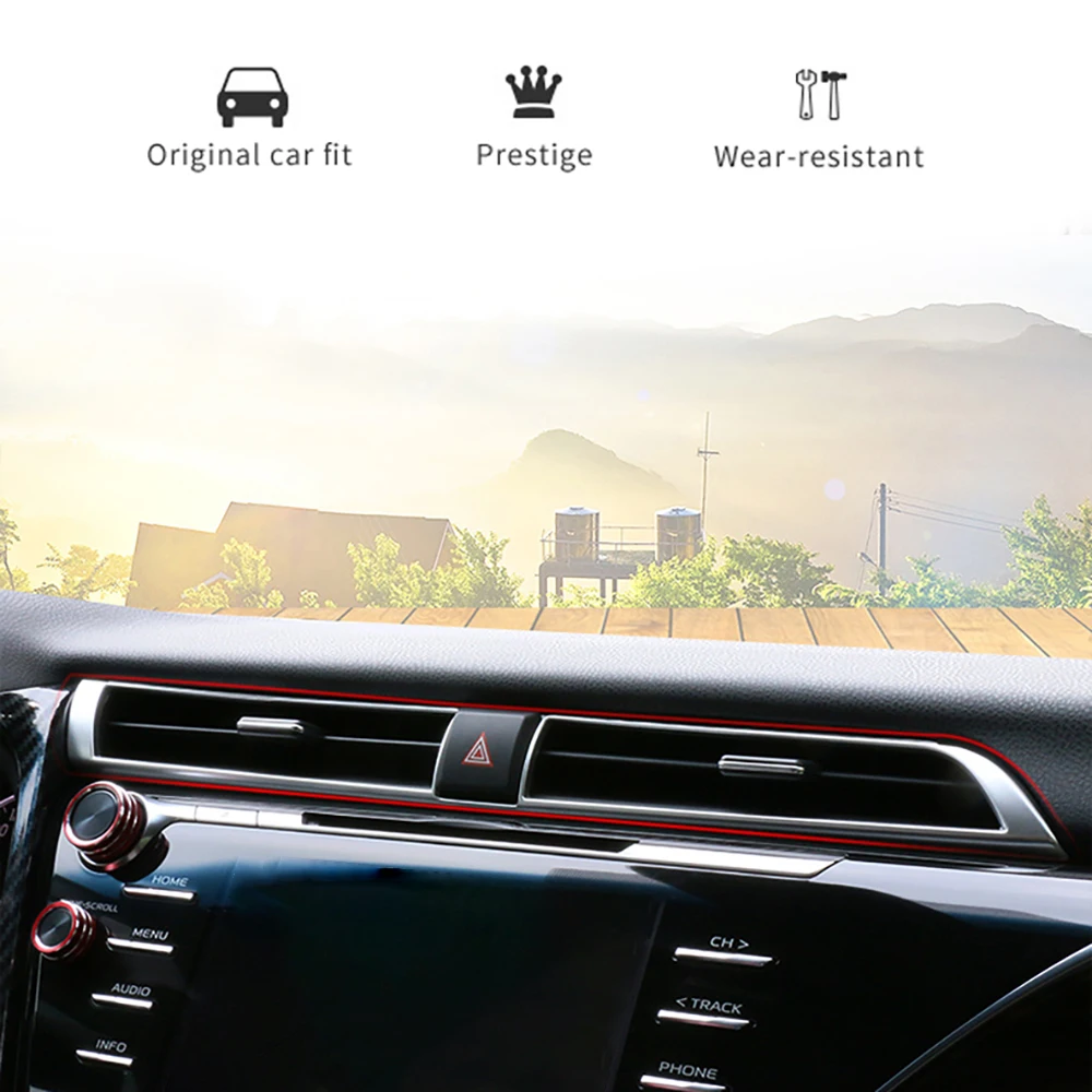 ماتي الداخلية مركز وحدة التحكم منفذ تنفيس الهواء إطار غطاء الكسوة لتويوتا كامري 2018 2019 2020 #3