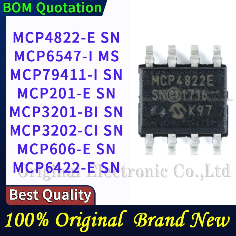 MCP4822-E SN MCP6547-I MS MCP79411-I SN MCP201-E SN MCP3201-BI SN MCP3202-CI SN MCP606-E SN MCP6422-E SN PC shell