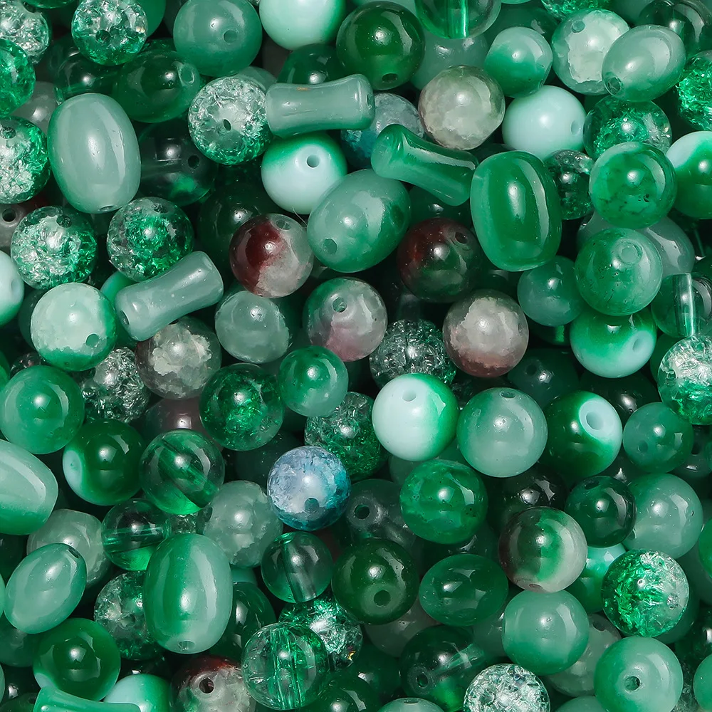 7-10mm Glass Mixed Burst Beads two-color Gradient Beads With The Same Color Mixed Bulk Diy Beaded Material Accessories