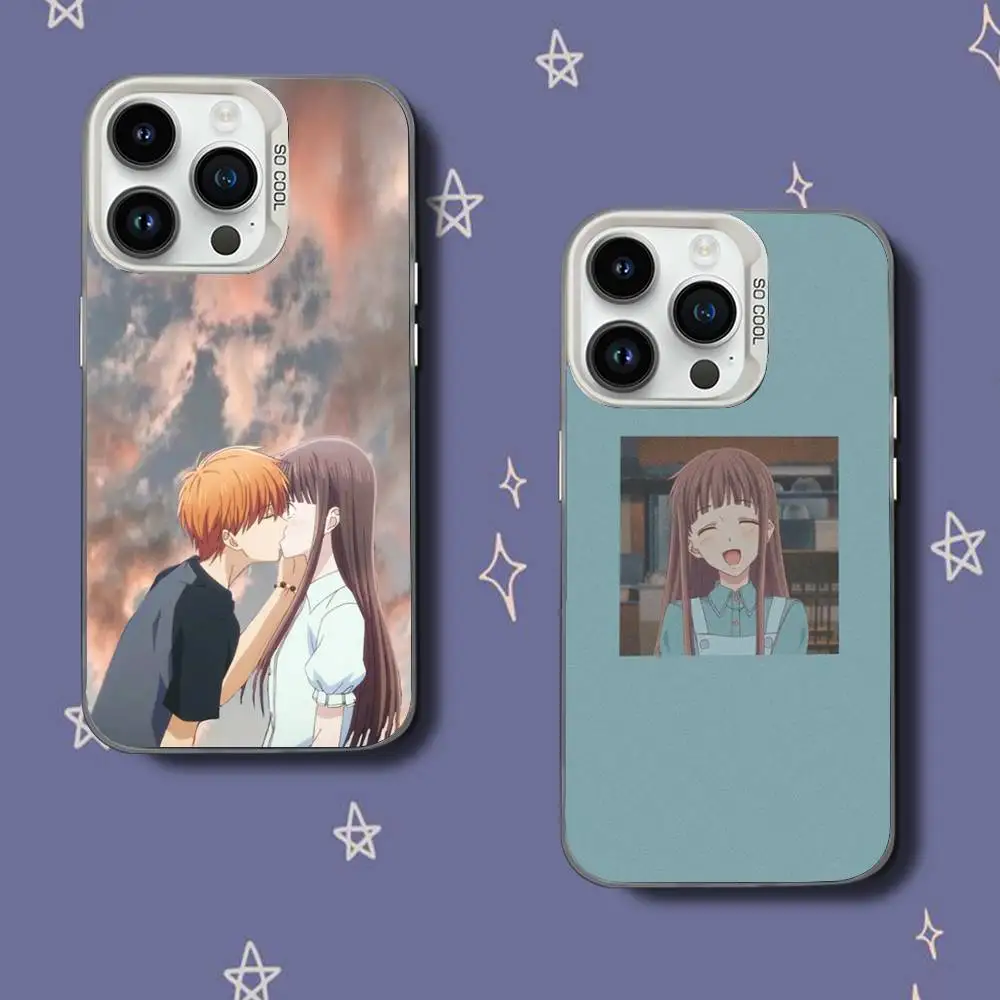 Funda de teléfono de Anime Fruit B-Baskets para iPhone 17,16,15,14,13,12,11,Pro,XS,Max,Plus,Mini,SE, cubierta a prueba de golpes mate de caramelo blanco