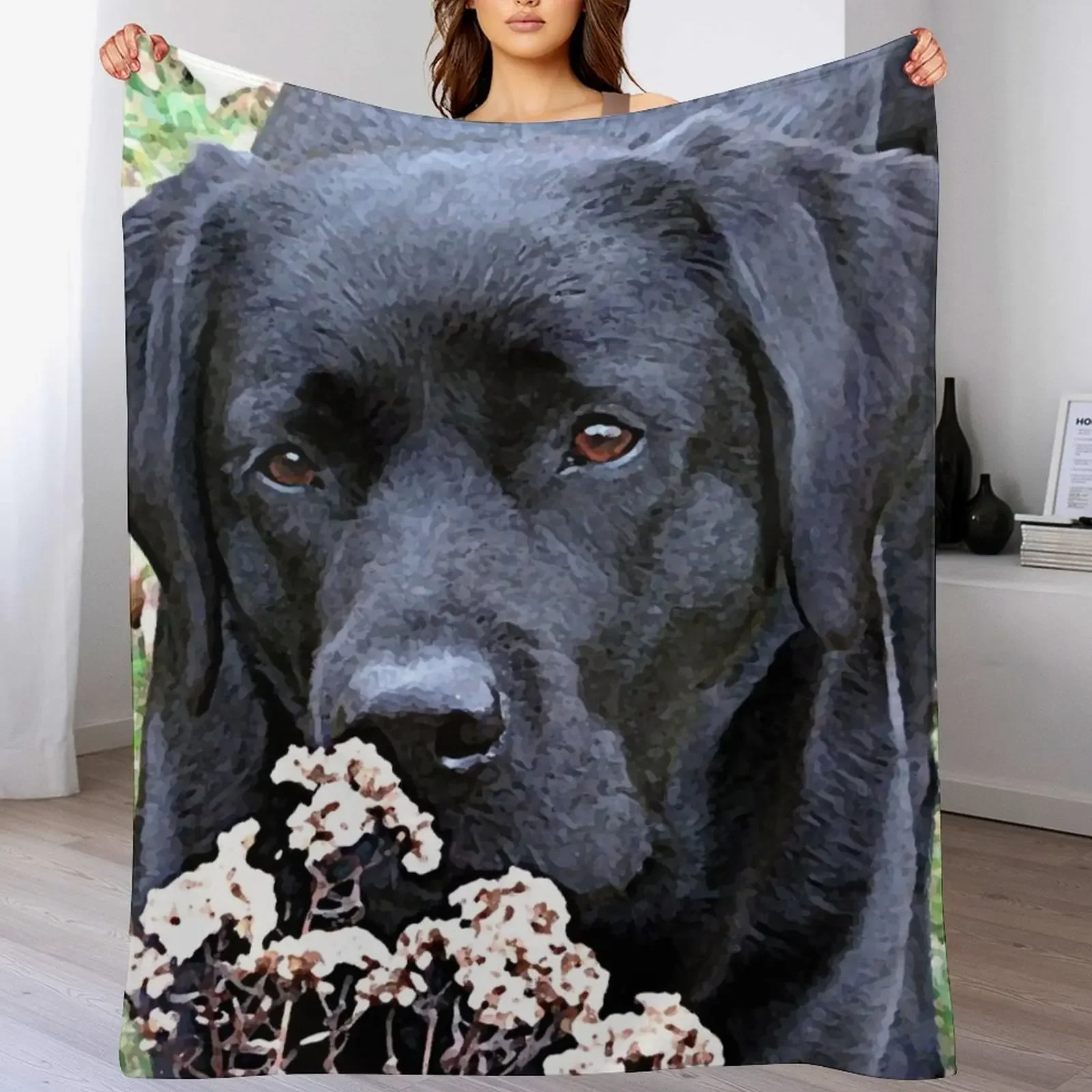 

New Take Time - Black Labrador Throw Blanket Sofas Summer Blankets For Baby Winter beds Blankets